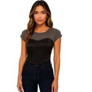 Topshop Corset  Tee Shirt Top
